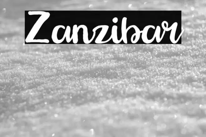 Zanzibar Font examples