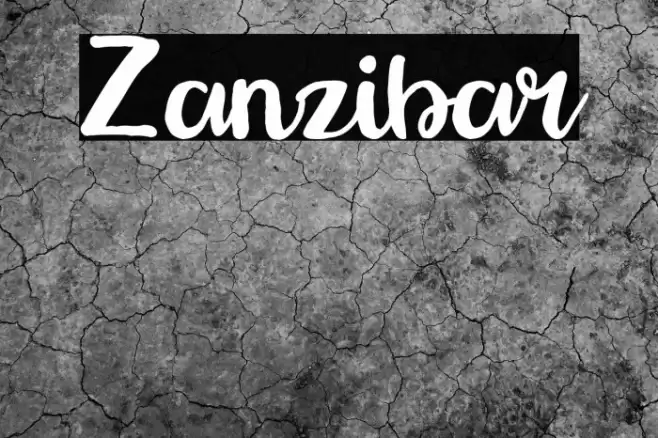 Zanzibar Font examples