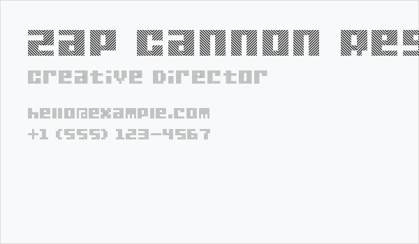 Zap Cannon Regular Business Card