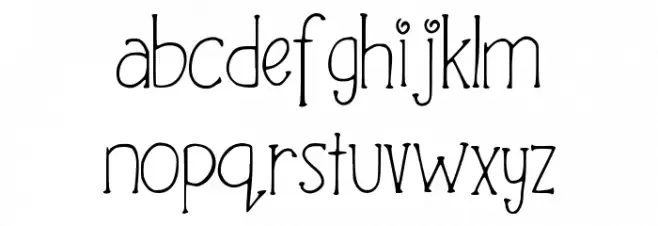 Zap फ़ॉन्ट लोअरकेस