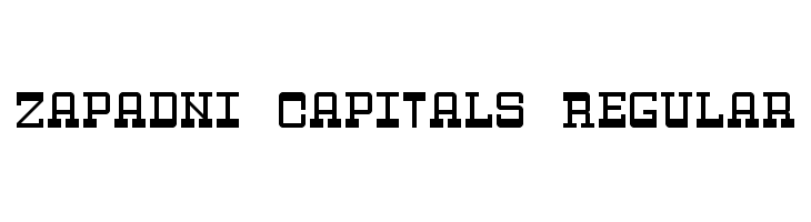 Zapadni Capitals Regular  Скачать бесплатные шрифты