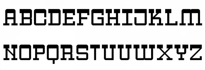 Zapadni Capitals Regular Schriftart Groß