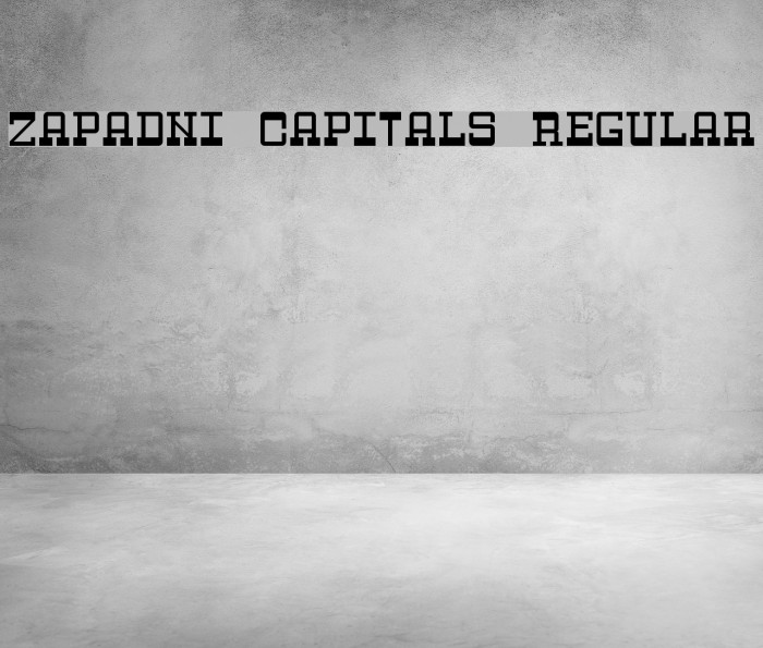 Zapadni Capitals Regular Шрифта examples