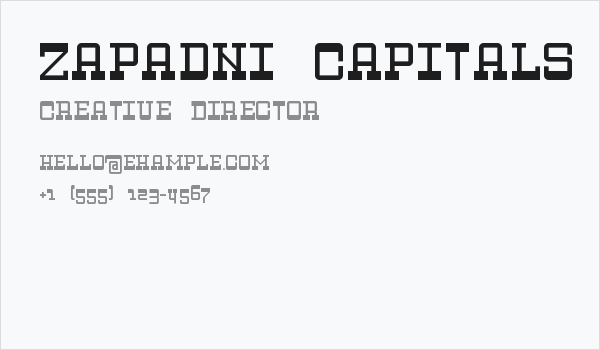 Zapadni Capitals Regular Business Card