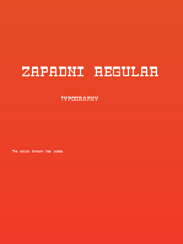 Zapadni Regular Poster