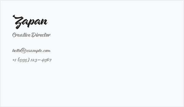 Zapan Business Card