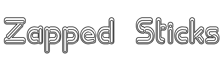 Zapped Sticks Font