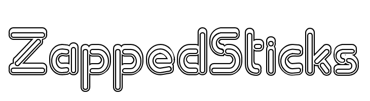 Zapped Sticks  Frei Schriftart Herunterladen