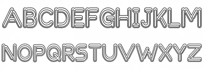 Zapped Sticks Schriftart Groß