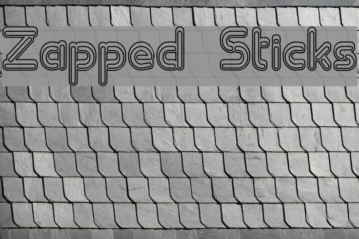 Zapped Sticks Schriftart examples