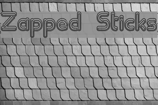 Zapped Sticks Schriftart examples