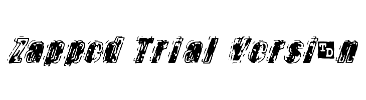 Zapped Trial Version Font