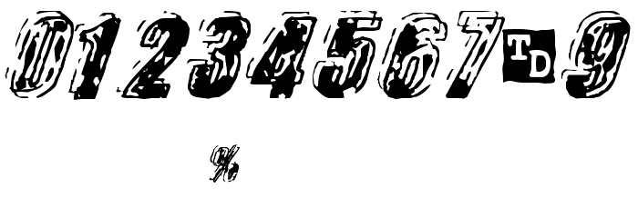 Zapped Trial Version Font OTHER CHARS