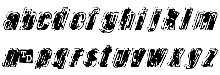 Zapped Trial Version Font LOWERCASE