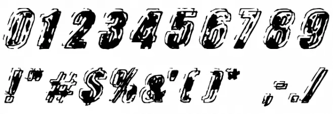 Zapped फ़ॉन्ट अन्य घर का काम