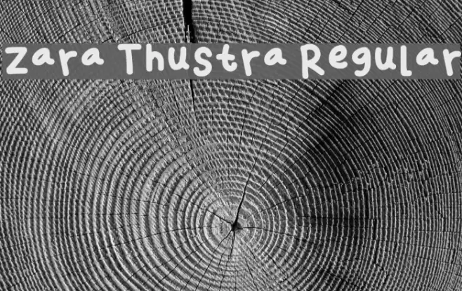 Zara Thustra Regular Caratteri examples