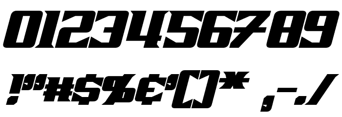 Zarathos Bold Italic Font OTHER CHARS
