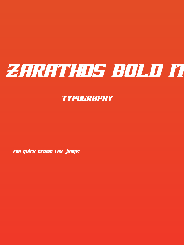 Zarathos Bold Italic Poster