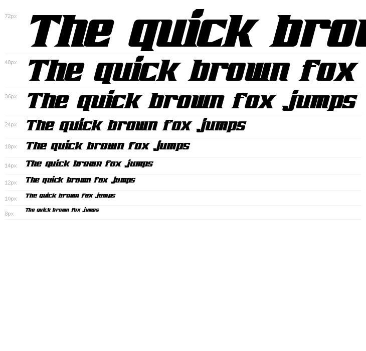 Zarathos Bold Italic Waterfall