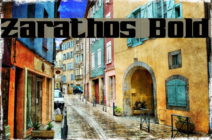 Zarathos Bold Font examples
