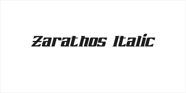 Zarathos Italic Logo