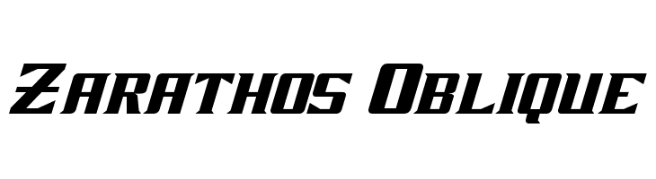 Zarathos Oblique Font