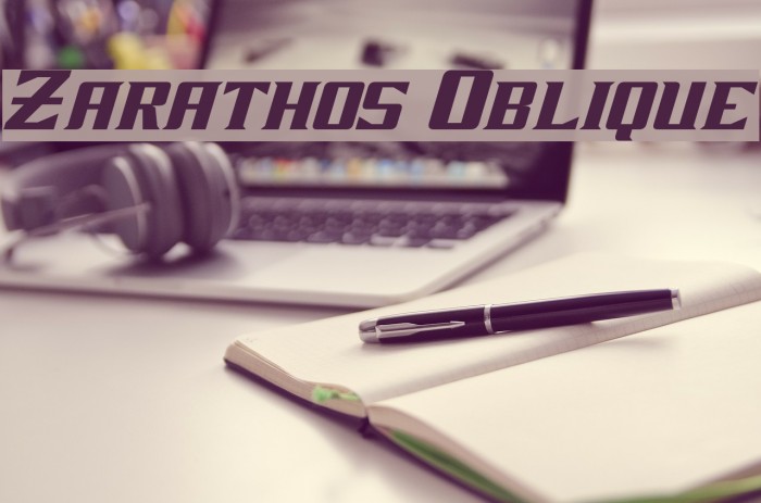 Zarathos Oblique Caratteri examples