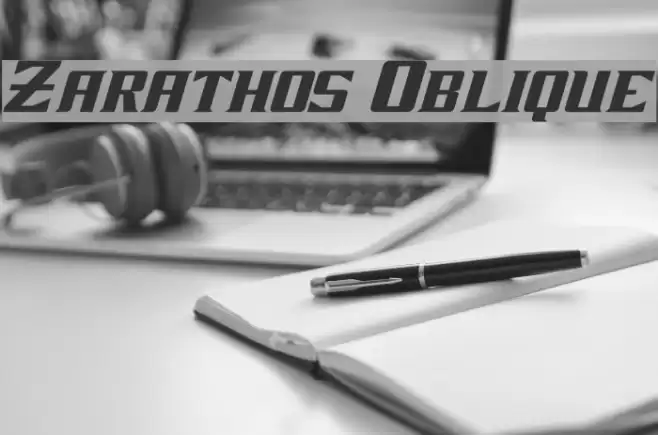 Zarathos Oblique Caratteri examples