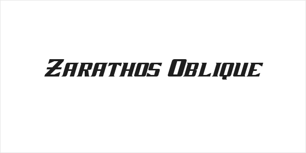 Zarathos Oblique Logo