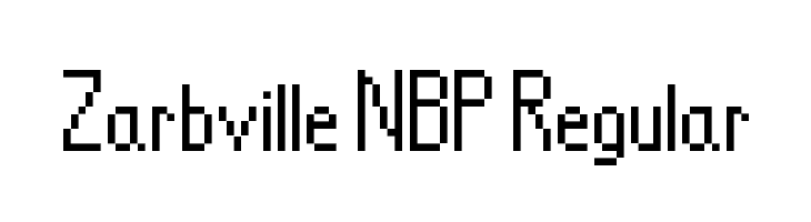Zarbville NBP Regular  フリーフォントのダウンロード