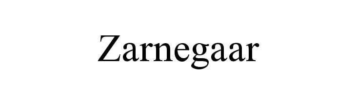 Zarnegaar Font