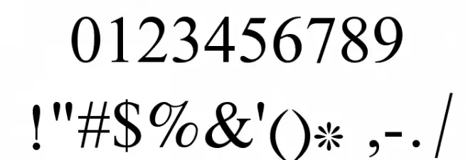 Zarnegaar Font OTHER CHARS