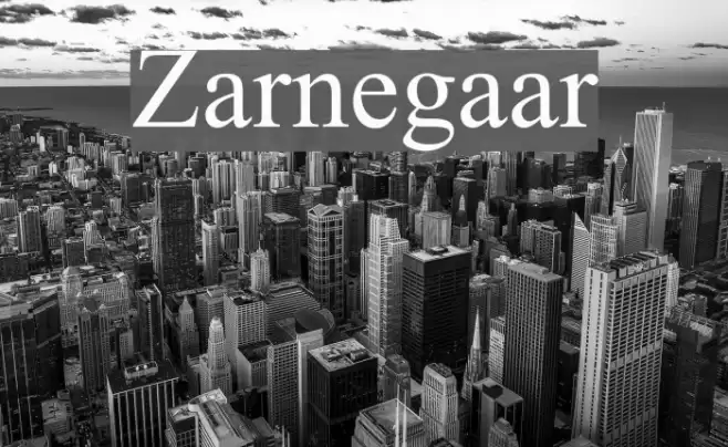 Zarnegaar Font examples