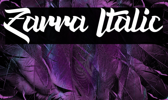 Zarra Italic Example 2