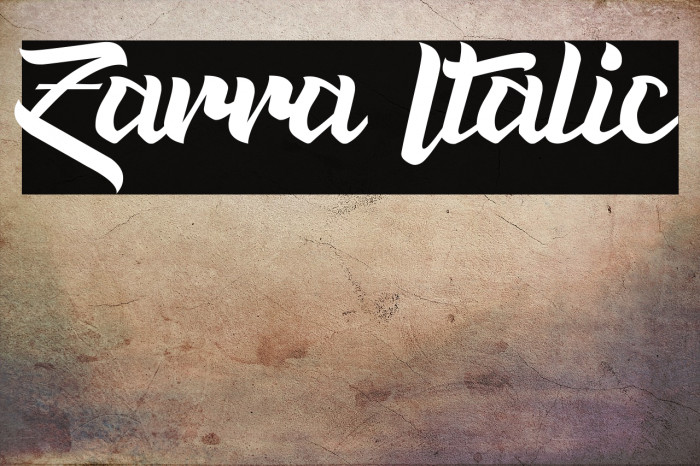 Zarra Italic Example 3