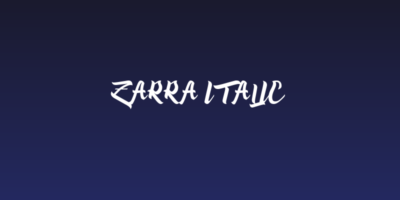 Zarra Italic Social Header