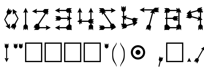 Zarrow Regular Font OTHER CHARS
