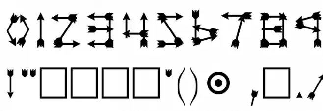 Zarrow Regular Font OTHER CHARS