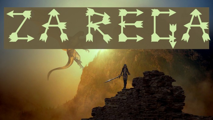 Zarrow Regular Font examples