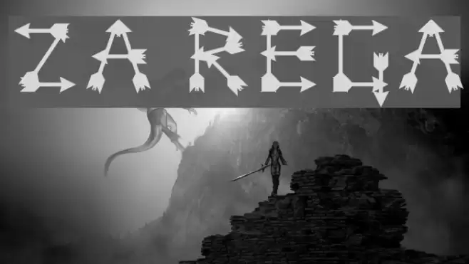 Zarrow Regular Font examples