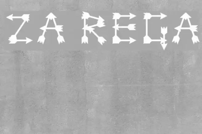 Zarrow Regular Font examples