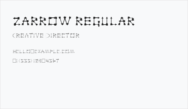 Zarrow Regular Business Card