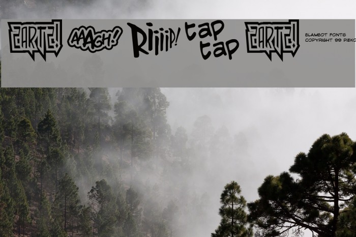 Zartz! Font examples