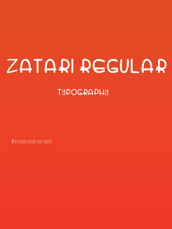 Zatari Regular Poster