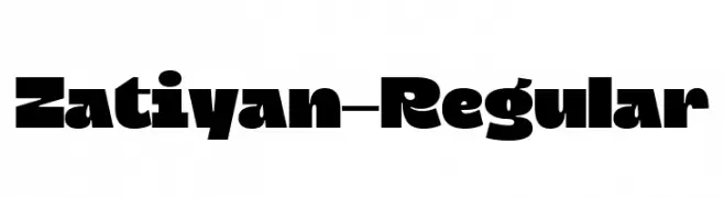 Zatiyan-Regular  Frei Schriftart Herunterladen