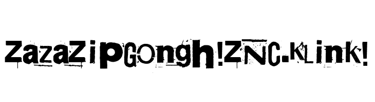 Zaza Zip Gongh! ZNC. Klink!  नि: शुल्क फ़ॉन्ट्स डाउनलोड