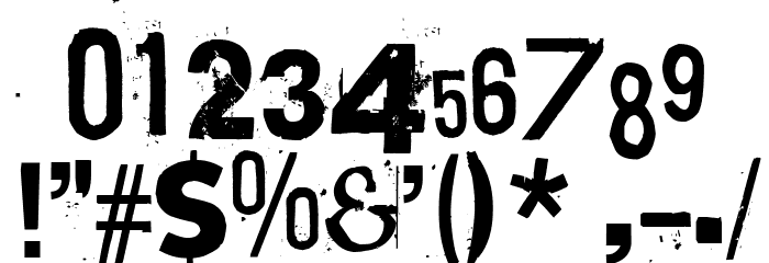 Zaza Zip Gongh! ZNC. Klink! Font OTHER CHARS