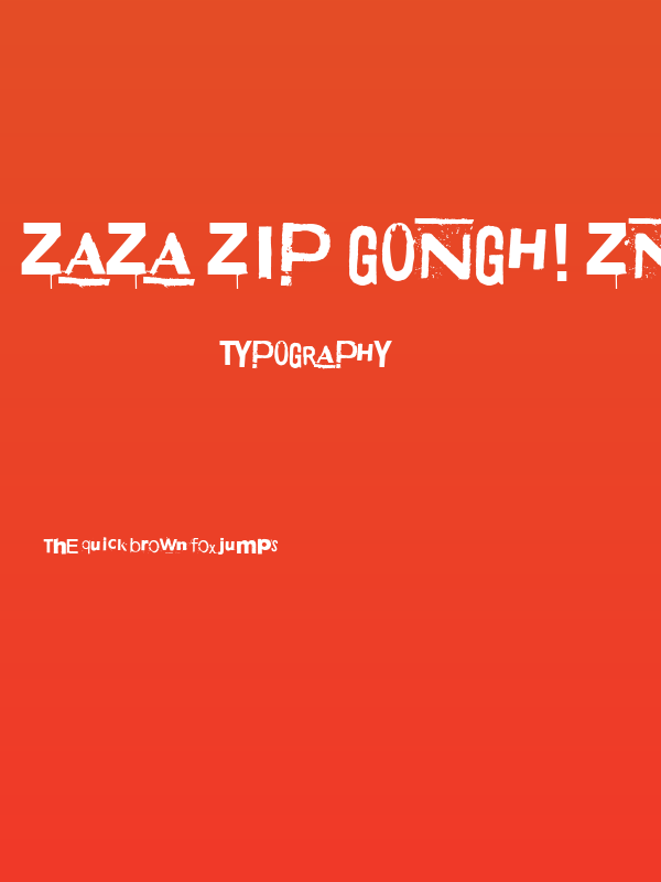 Zaza Zip Gongh! ZNC. Klink! Poster