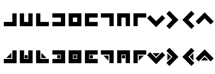 Zazer Square Regular Font LOWERCASE