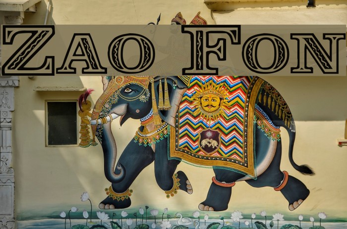 Zazou फ़ॉन्ट examples